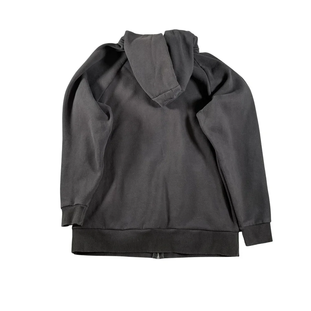 Vuori Womens Dark Gray Restore Full Zip Hoodie Organic Cotton Fleece Size Medium - Picture 2 of 10